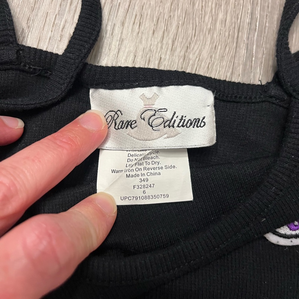 Girl's Rare Editions Black‎ Spaghetti Strap Patch Detailed Dress- Size 6- Used - Picture 2 of 4